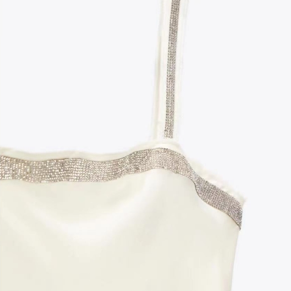 BNWT Zara Stain Effect Jewel Dress XS - Picture 3 of 4